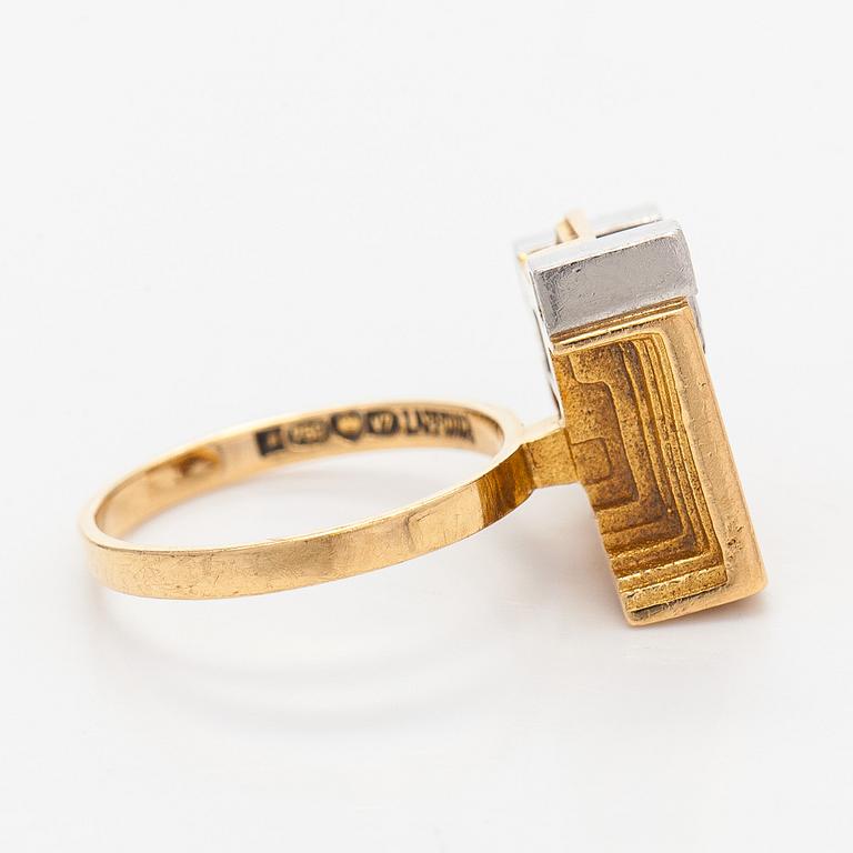 Björn Weckström, ring, "Soltempel", briljantslipade diamanter, 18K guld, Lapponia 1974.