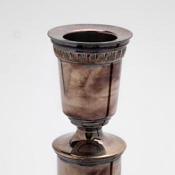 Candlesticks, a pair, silver, GAB, Stockholm, 1956.