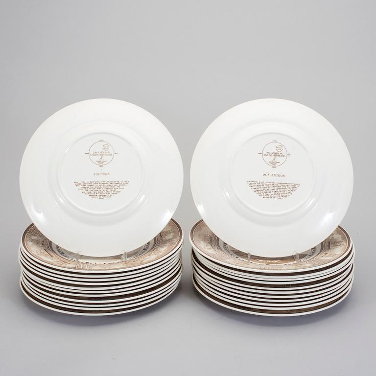 TALLRIKAR, 24 stycken, flintgods, Wedgwood, 1900-talets mitt.