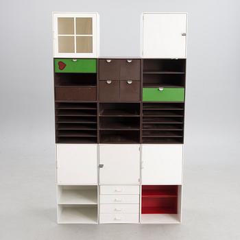 A set of 14 pcs 1970's 'Palaset' modular storage cubes for Treston, Finland.