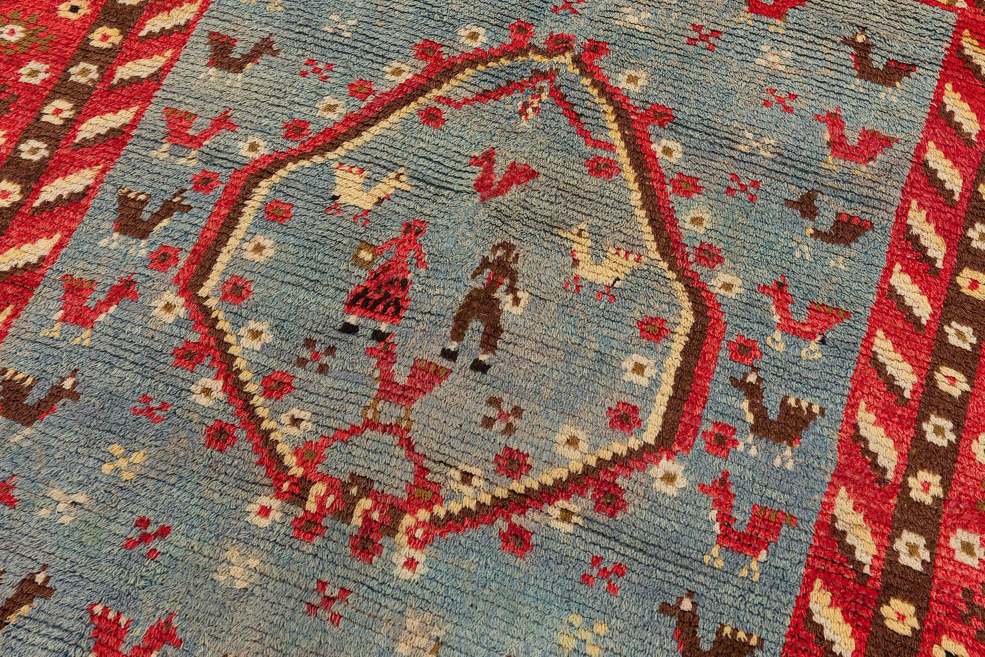 A bed cover, so called 'Bridal rya' c. 173 x 143 cm, dated 1828.
