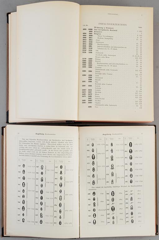 BOOKS, 4 vol. About silver.