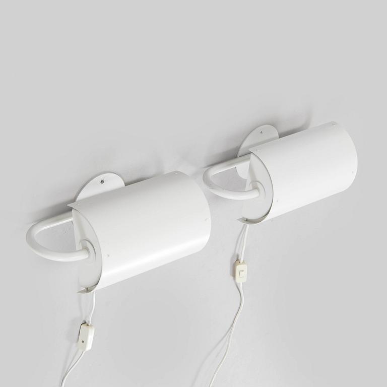 Ben af Schultén, A pair of 1970s "BS 912" wall lights by Metallimestarit for Artek Finland.