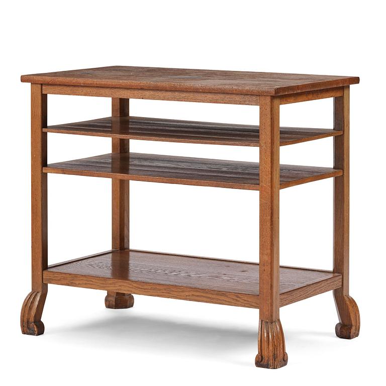 Carl Malmsten, an oak side table, for Stockholm City Hall, ca 1920-22.
