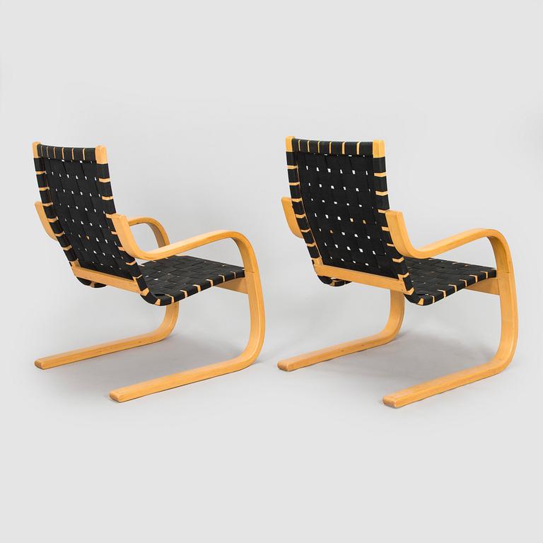 Alvar Aalto, nojatuolipari, malli 406, Artek 1970-luku.