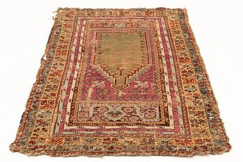 A Kirşehir prayer rug, antique, Central Anatolia, c. 160 x 122 cm.