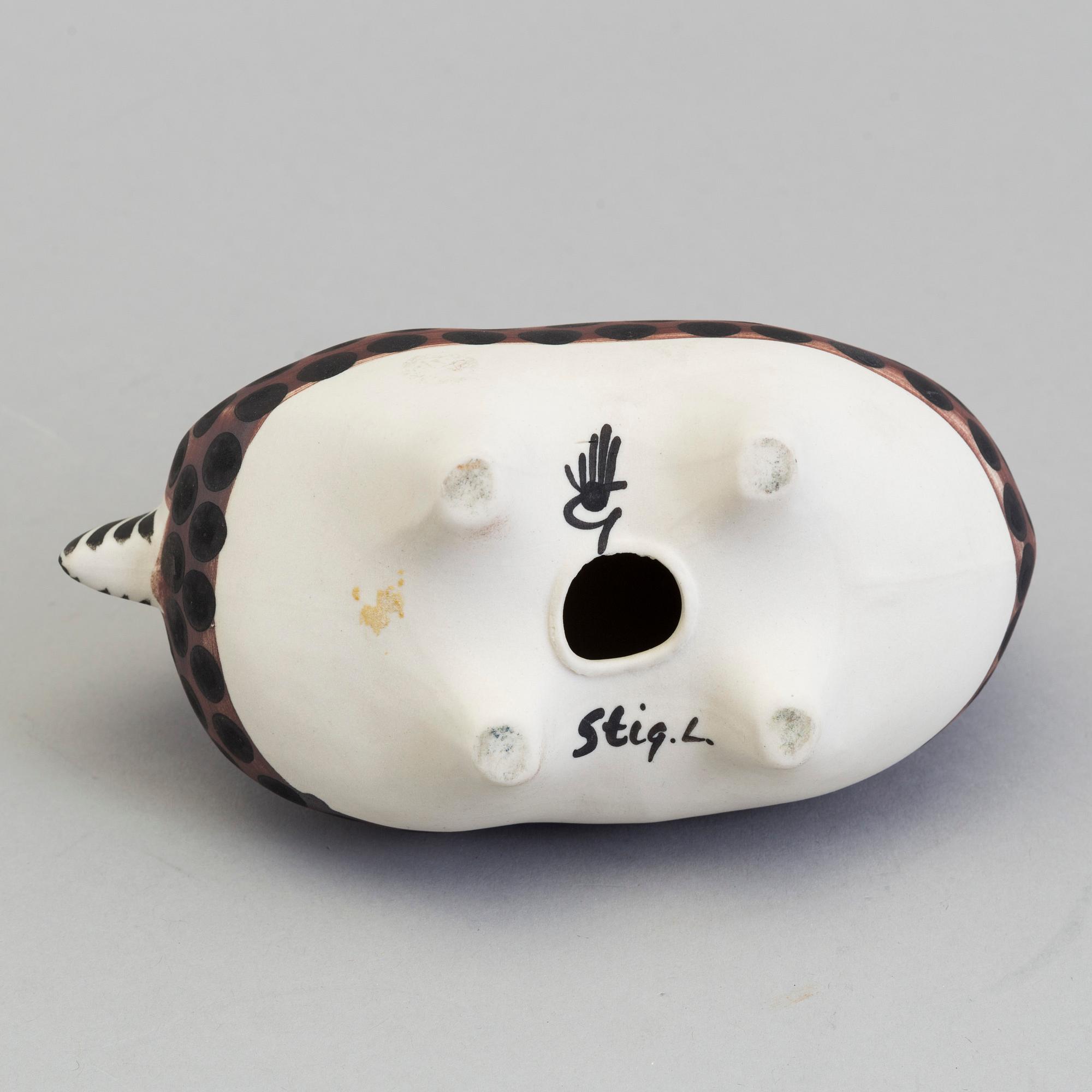 A stoneware figurine by Stig Lindberg for Gustavsberg studio 1952-72.