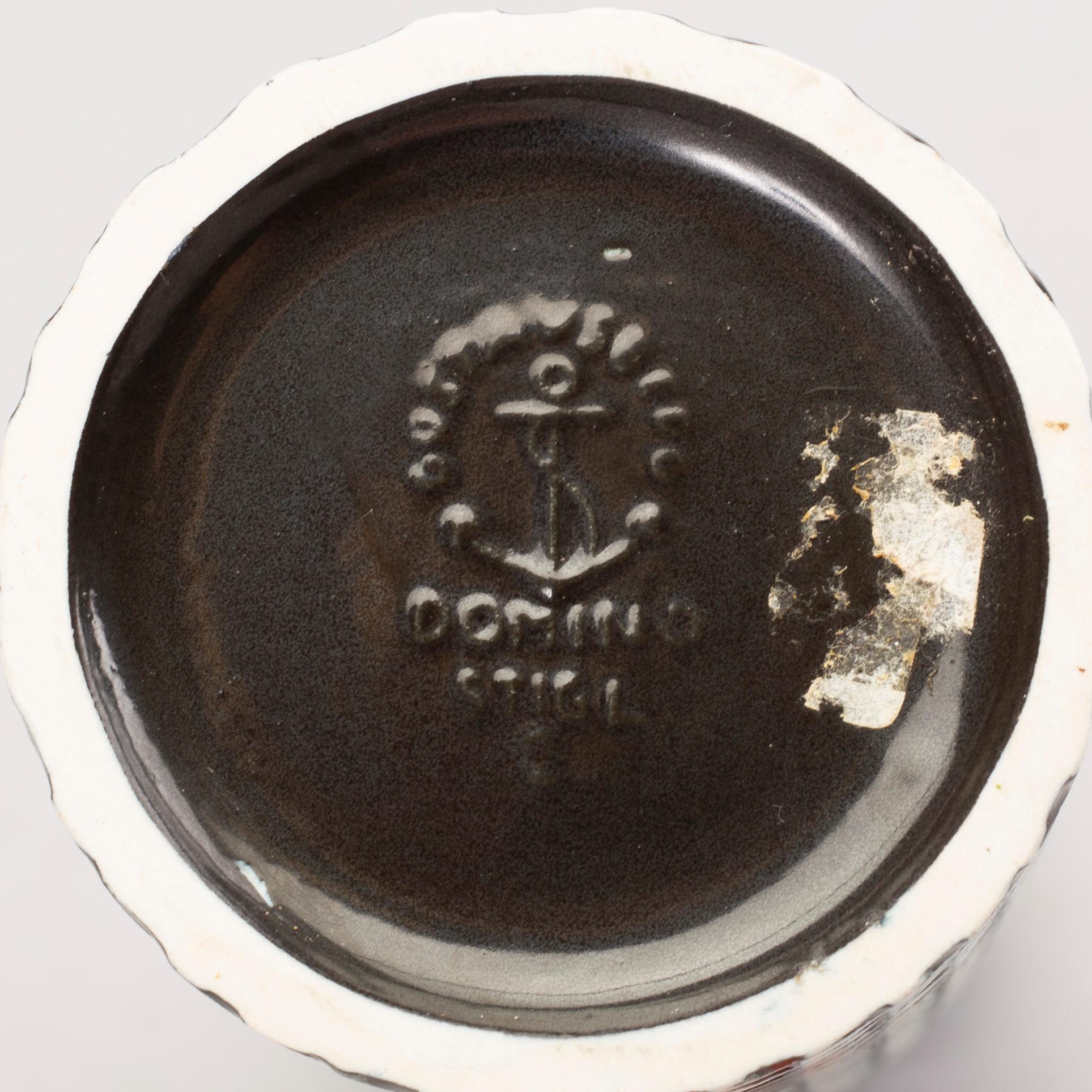 A 'Domino' stoneware vase by Stig Lindberg, Gustavsberg.