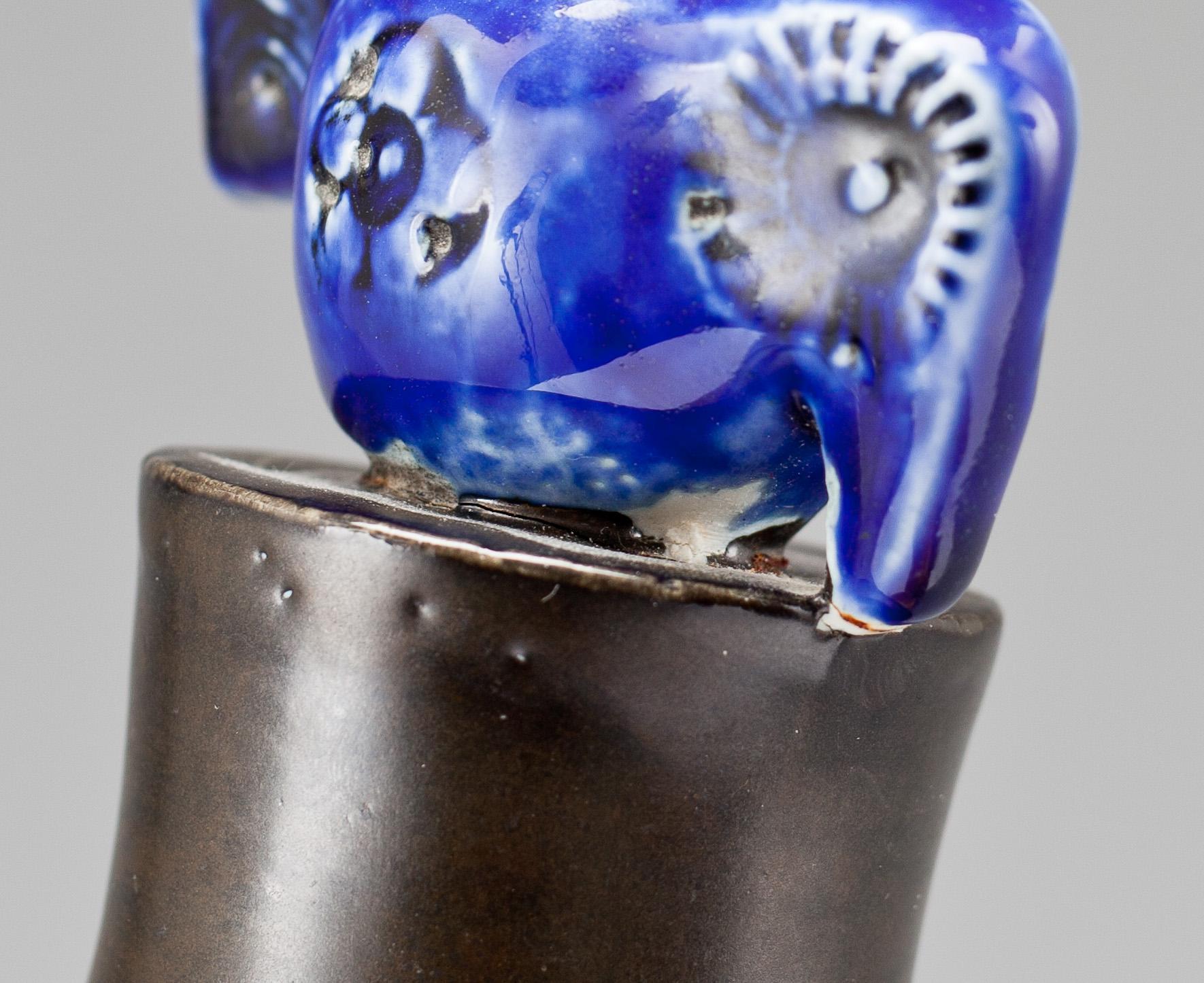 FIGURIN, stengods, "Fågelskrämma", Lisa Larson, Gustavsberg.