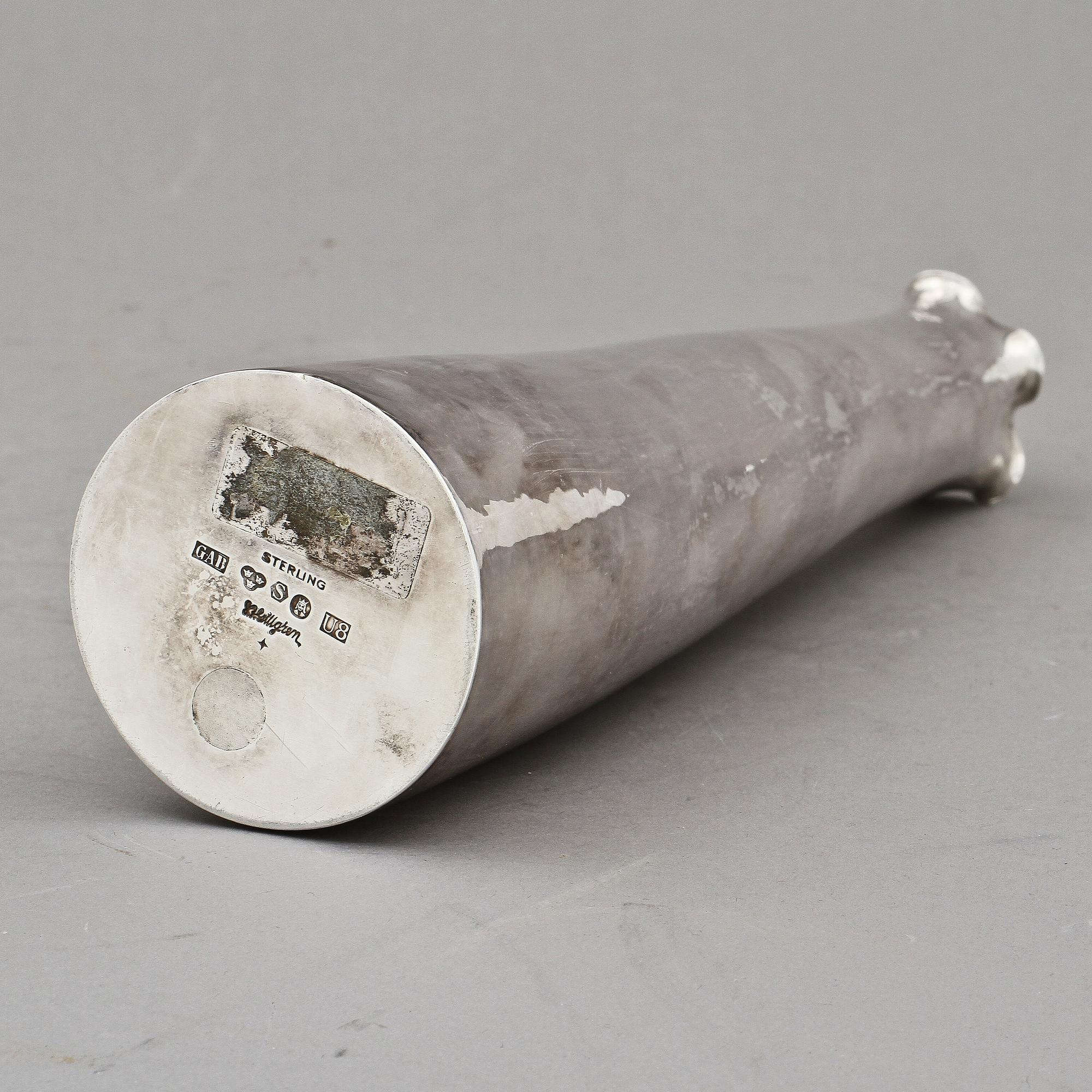 VAS, sterlingsilver, Sven Arne Gillgren, GAB, Stockholm, 1946. Vikt 410 g.