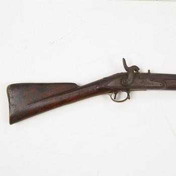 A 18th Century Swedish-British converted percussion gun.