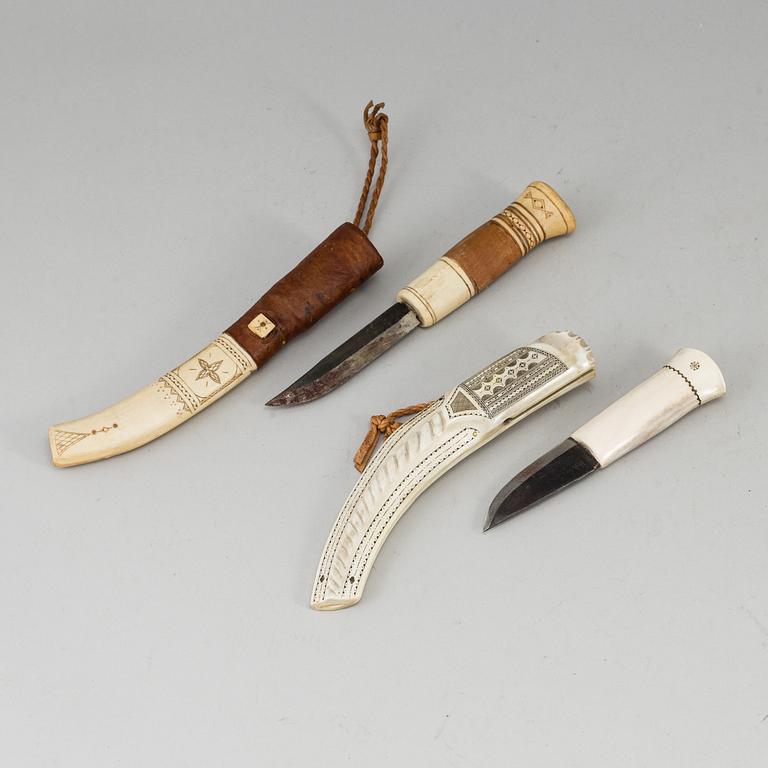 2 Sami knives, one by Mikael Alvarsson.