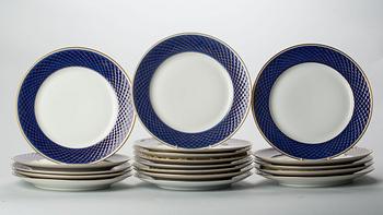 TALLRIKAR, 18 stycken, Bing & Gröndahl, Köpenhamn, 1900-talets andra hälft.