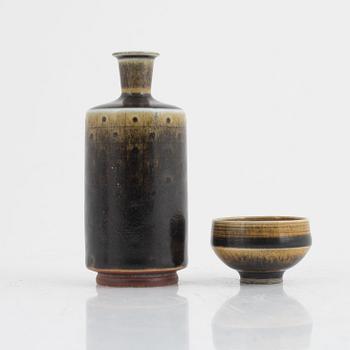 Berndt Friberg, a miniature vase and a bowl, Gustavsbergs studio.