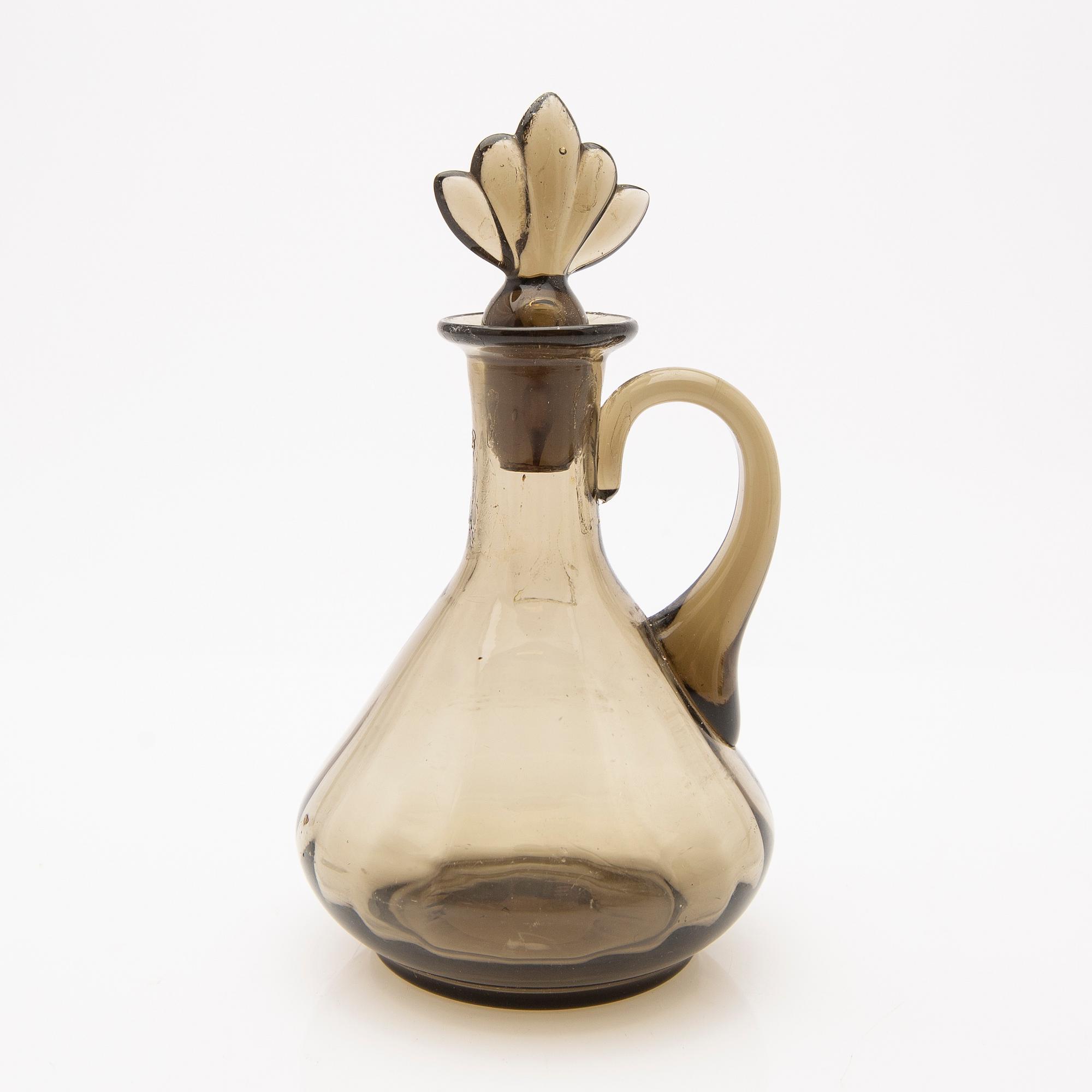 Simon Gate/ Edward Hald, decanters, 4 pcs, Orrefors, first half of the 20th century.