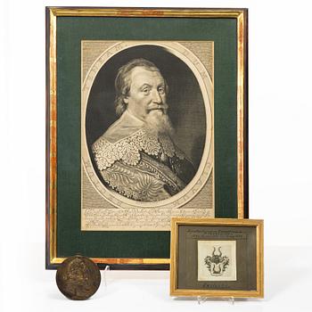 A set of three memorabilia of the Swedish baroque period, 17th/19th century.