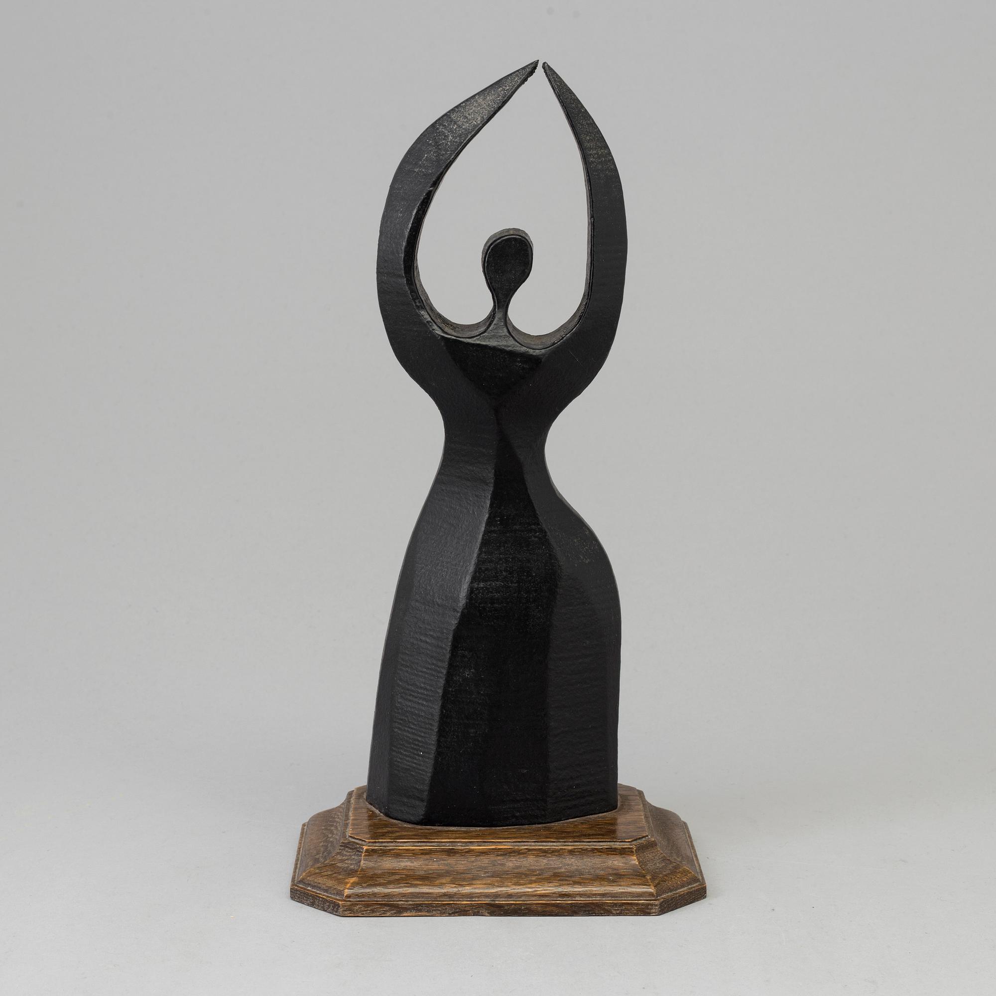 GUNNAR KANEVAD, sculpture, cast iron, signed and dated 1973.