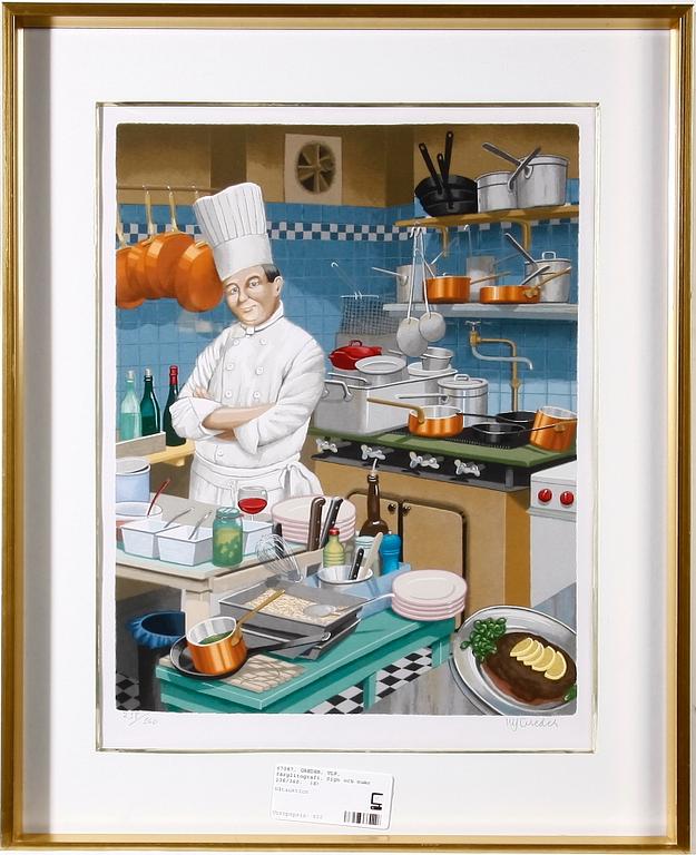 GREDER, ULF, färglitografi. Sign och numr 238/360.