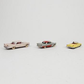 Ten Dinky toys cars England and France 1950/60s.