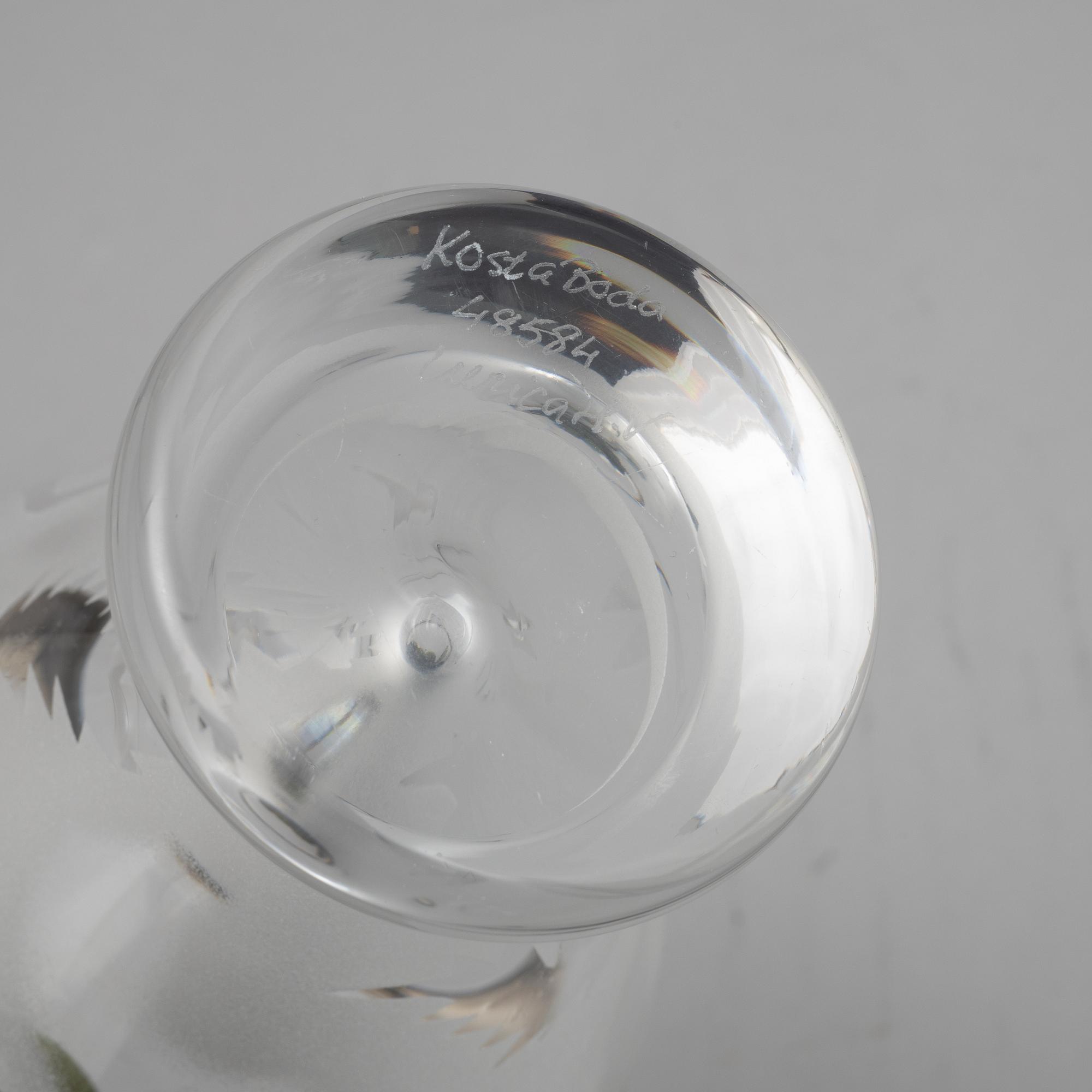 Ulrica Hydman-Vallien, vaser, 2 st, glas, "Charm" Kosta Boda, 1980-tal.