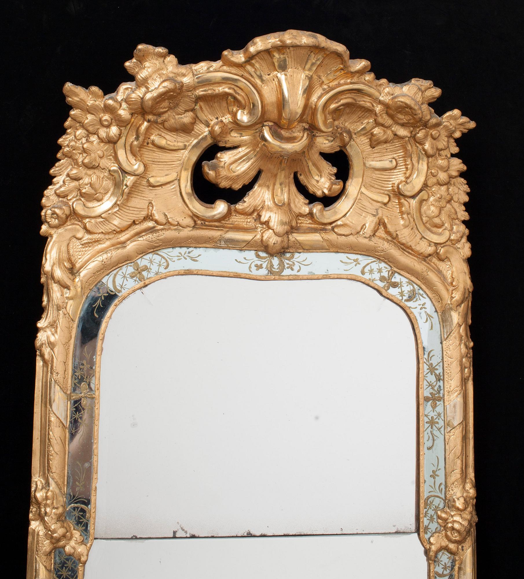 A Swedish Rococo 18th century mirror.