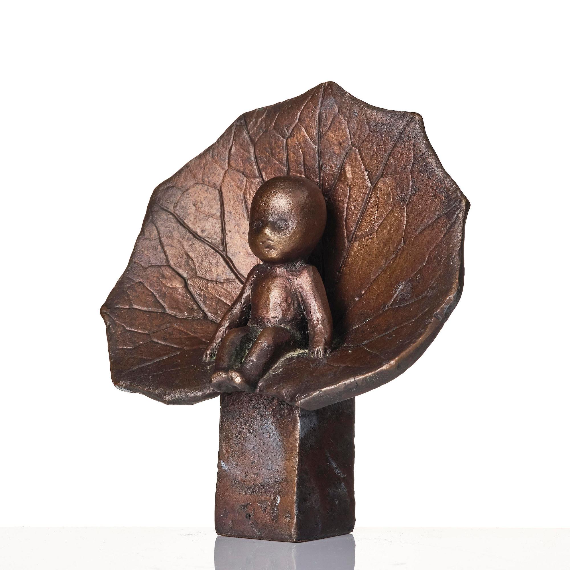 Lisa Larson, skulptur, "Tummelisa", brons, Scandia Present, ca 1978.