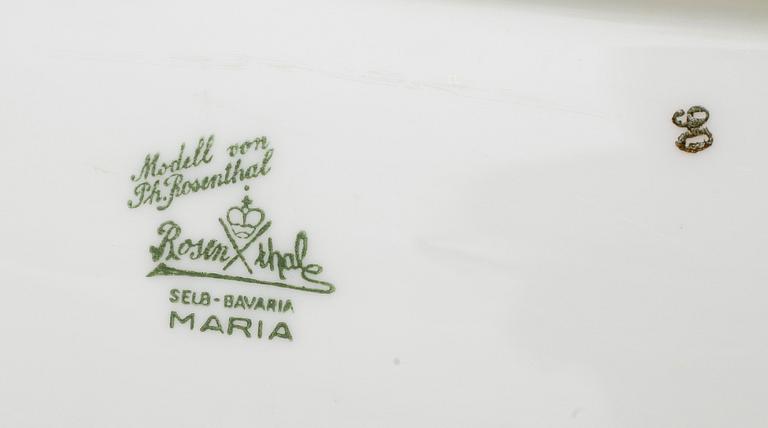 MATSERVIS, 60 delar, porslin, "Maria", Rosenthal, 1900-tal.