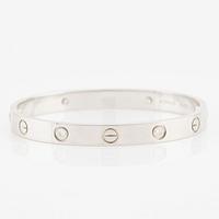 Cartier armband "Love" 18K vitguld med runda briljantslipade diamanter.