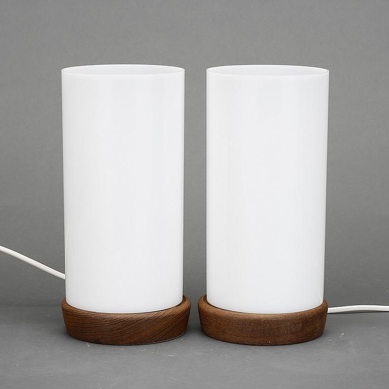 BORDSLAMPOR, ett par, Uno och Östen Kristiansson, Luxus, 1960-tal.