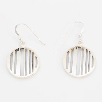 A pair of Jorma Laine earrings in silver.