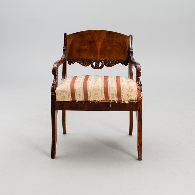 A RUSSIAN CHAIR FROM THE WINTER PALACE, 1820-30s.