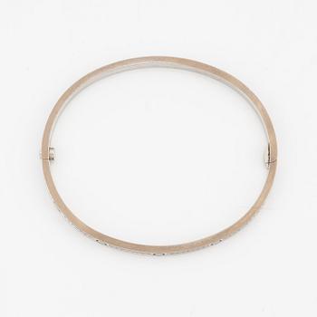 Cartier armband "Love", liten modell, 18K vitguld med runda briljantslipade diamanter.