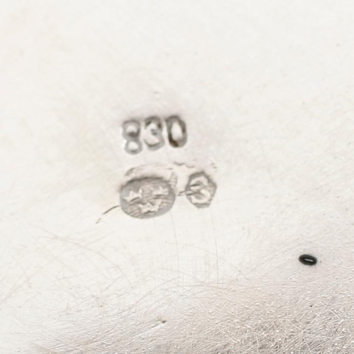 BÄGARE, 3 st, silver. Total vikt 318 g.