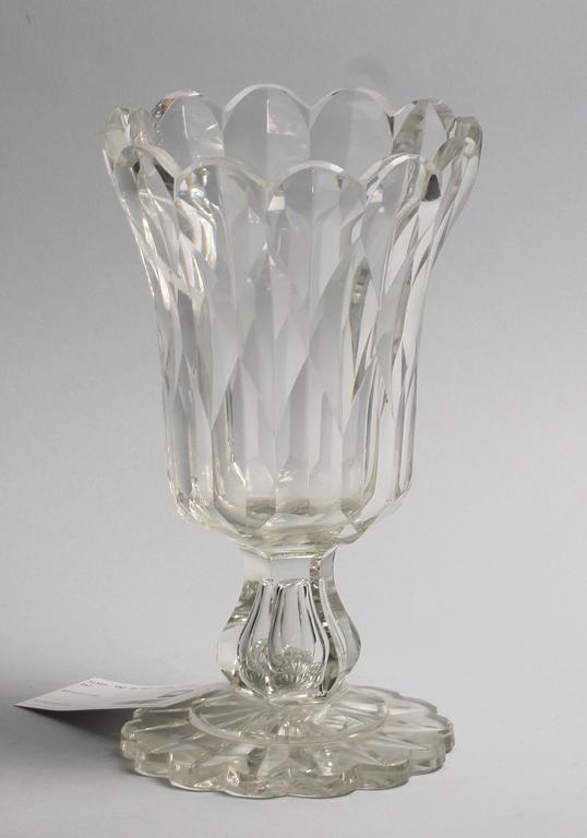 VAS PÅ FOT, glas, 1800-tal.