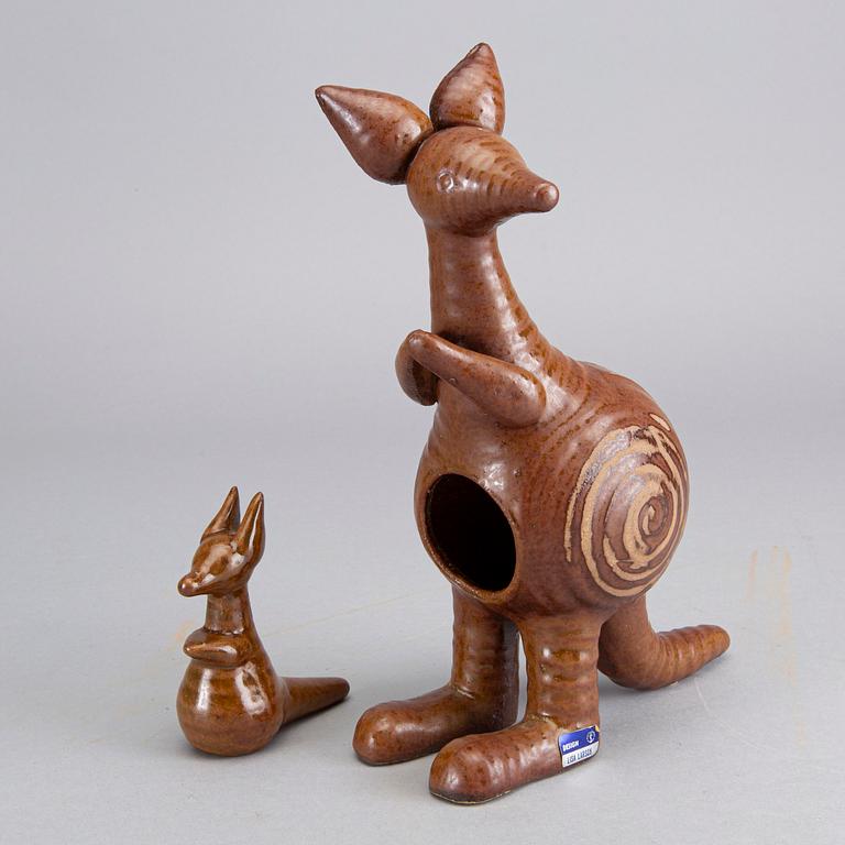 A stoneware figurine, in two parts,  by Lisa Larson, Gustavsberg 1966-1979.