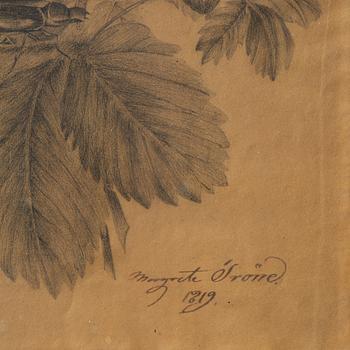 Ramar, ett  par, Sverige, tidigt 1800-tal, Empire, med blomsterstudier av Margareta Tröne (1804-1830).