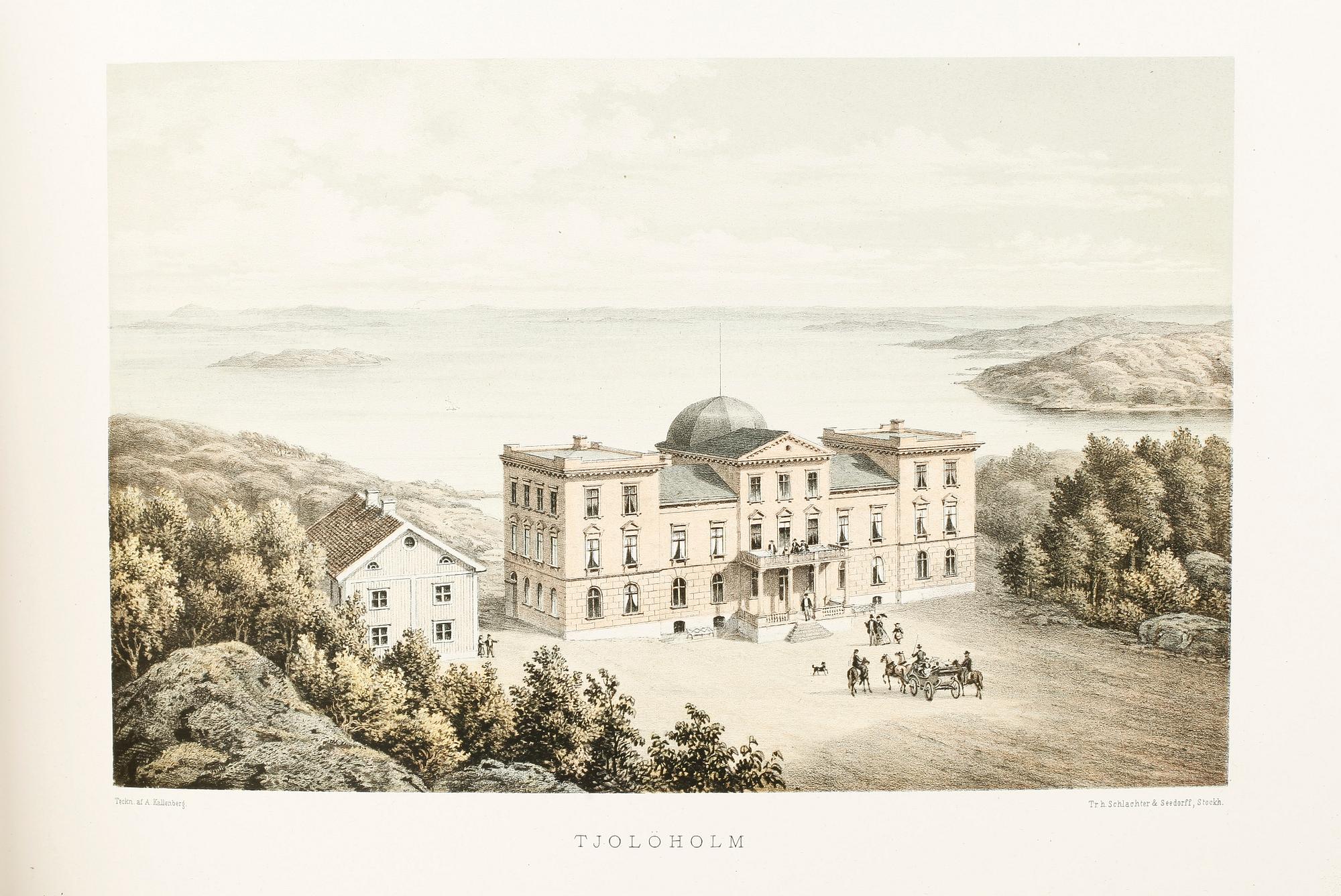 BOK, "Halländska Herrgårdar" av P. von Möller, Halmstad 1871.