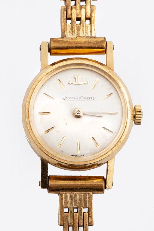 Jaeger-le Coultre wrist watch, 18K gold, 15 mm, manual, strap metal.
