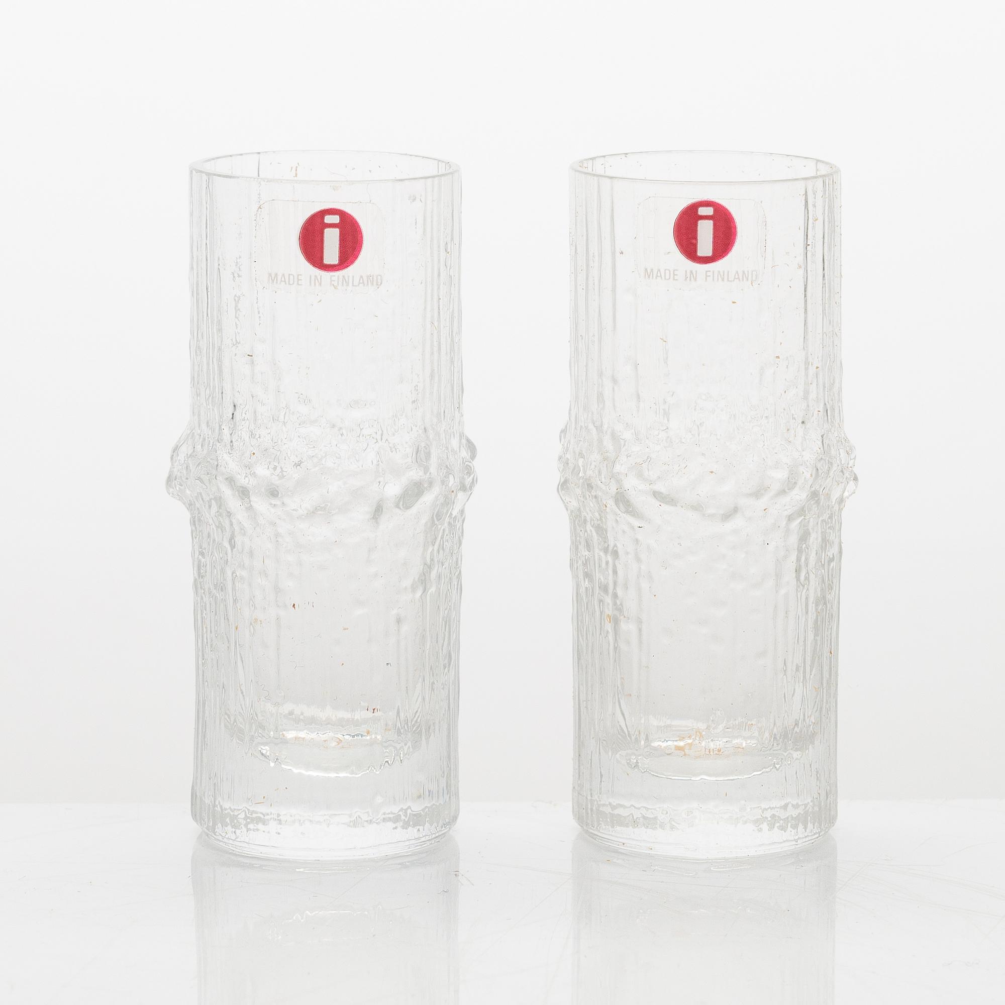 Tapio Wirkkala,  a set of  six 'Niva' snaps glasses, Iittala. Original wooden box.