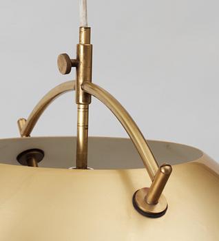 A Hans J Wegner brass ceiling lamp, Louis Poulsen, Denmark 1960's-70's.