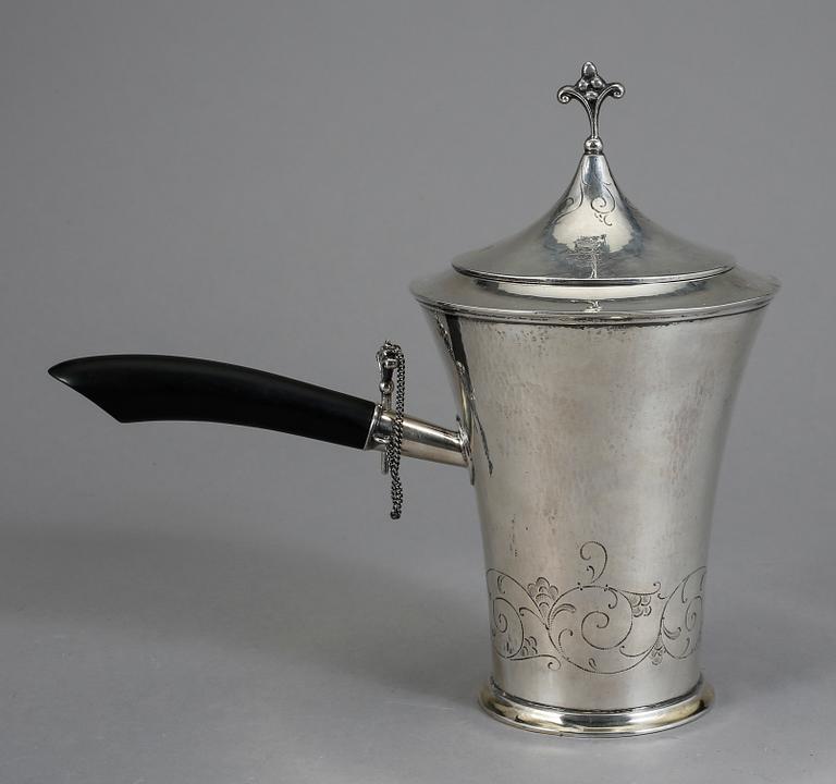 KAFFEKANNA, silver K Andersson Stockholm 1926. Total vikt 611 gr.