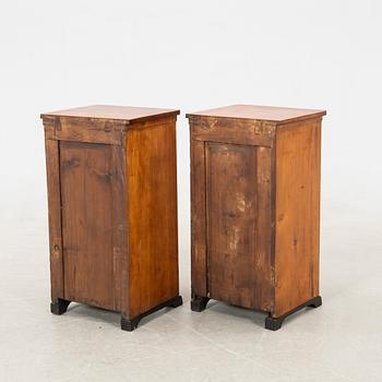 Bedside tables, a pair, first half of the 20th century.