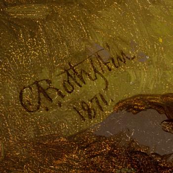 CARL ABRAHAM ROTHSTÉN, olja på duk, signerad och daterad CA Rothstén 1871.