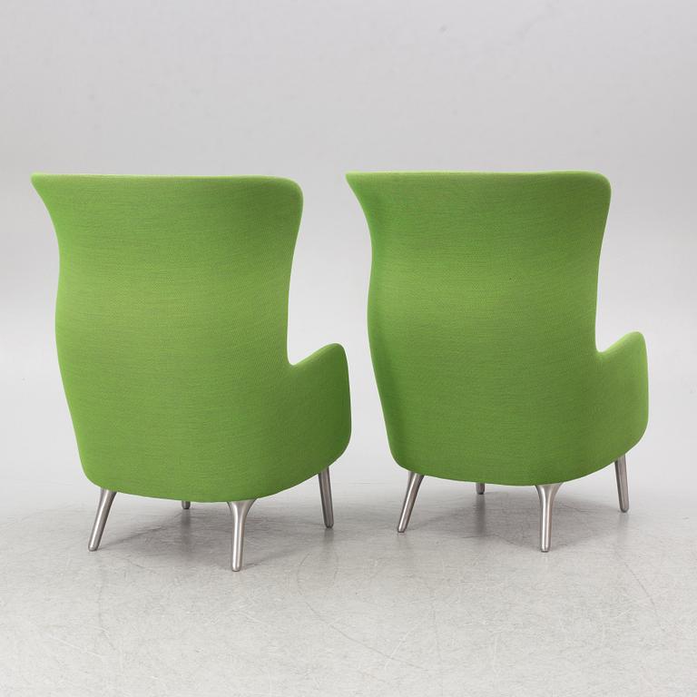 Jaime Hayon, fåtöljer, ett par, "Ro JH1", Republic of Fritz Hansen, 2016.