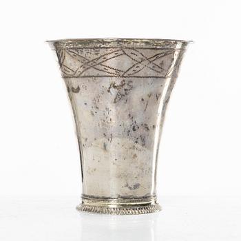 Peter Johan Zetterling, a silver beaker, Linköping, 1790.