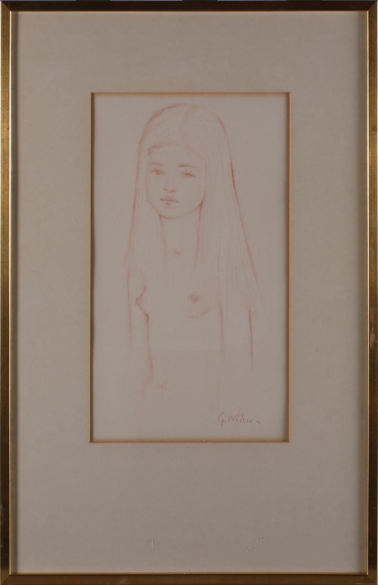 GUNNAR NILSSON, 2 st, krita, signerade.