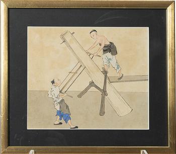 Unidentifed artist, 37 watercolours, China, 20th century.