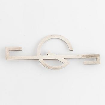 Wiwen Nilsson, monogrambrosch, silver.