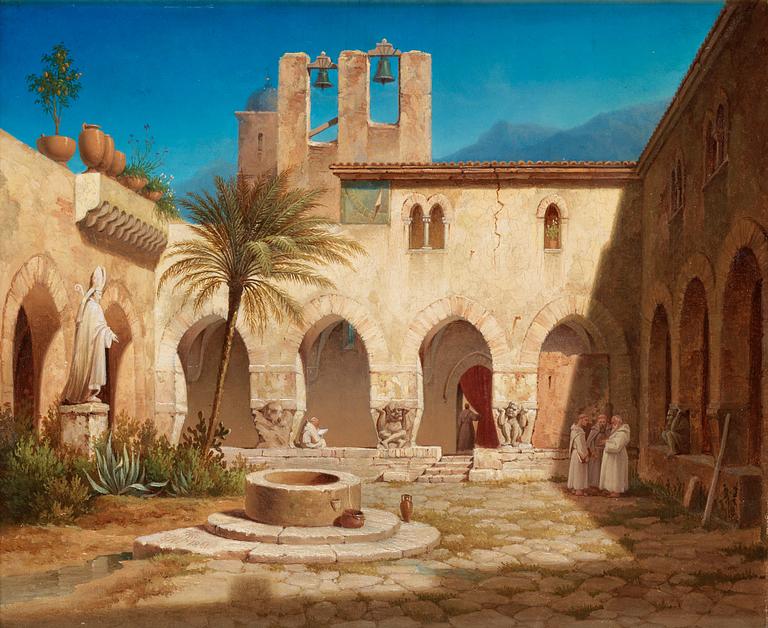 Gustaf Wilhelm Palm, "Vue af Klostergården i Palermo".