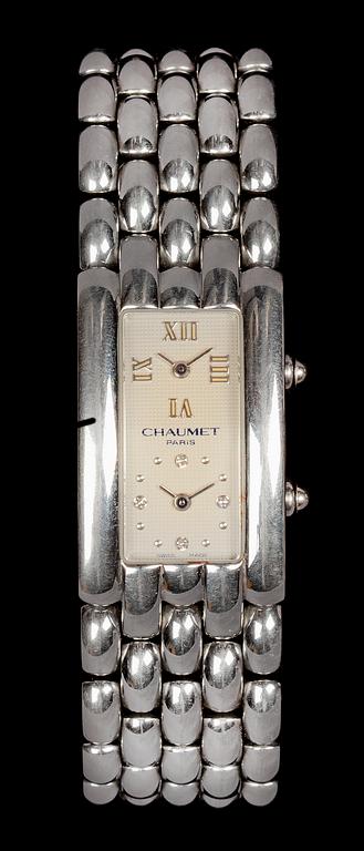 ARMBANDSUR, Chaumet, 'Khésis', stål med briljantslipade diamanter.